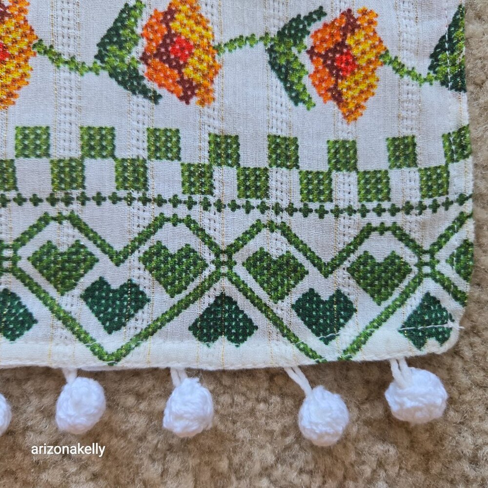 NWOT FARM Rio Sarong Needlepoint Print Fruits & Flowers Scarf - Picture 7 of 16